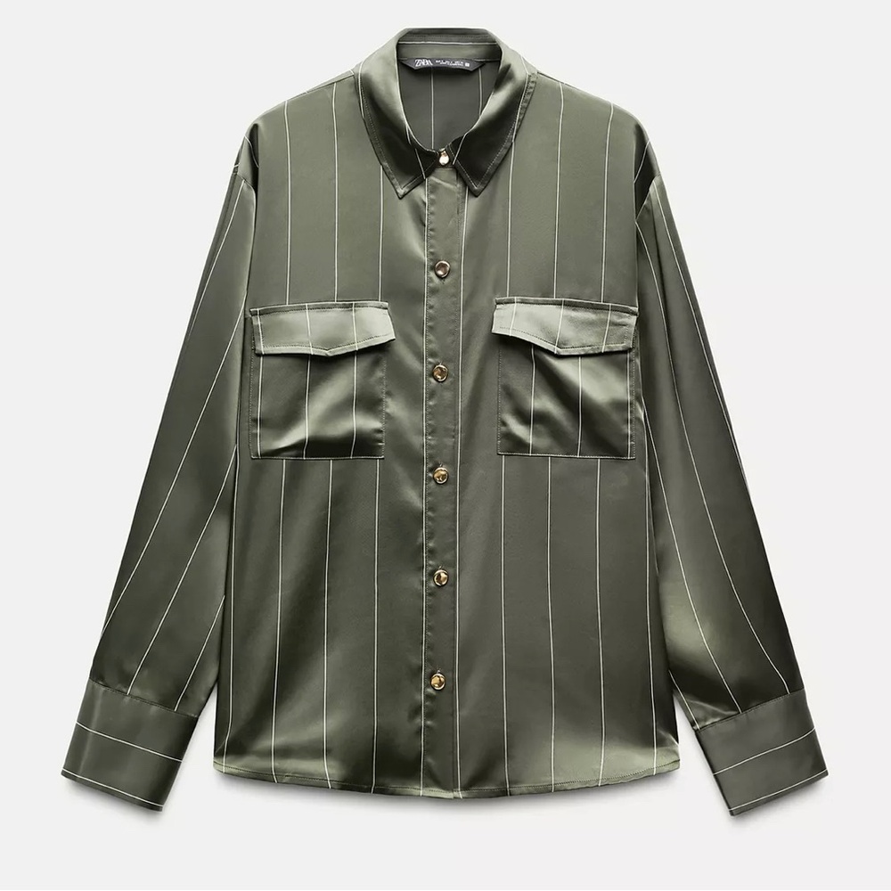 Zara satin shirt